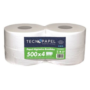 PAPEL HIGIENICO JUMBO HOJA SIMPLE X 4 UNID 500 MT